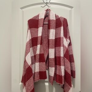 NWOT Pink Lily Red Plaid Cardigan